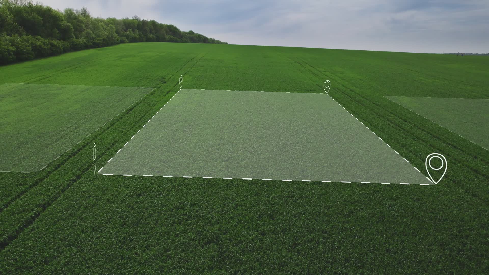 Geodeta z tachimetrem podczas pomiarów działki w polu